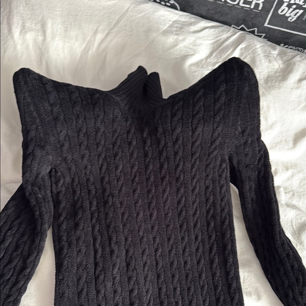Balenciaga Black Off-the-Shoulder Dolman Sleeve Dress size xs - Picture 7 of 15